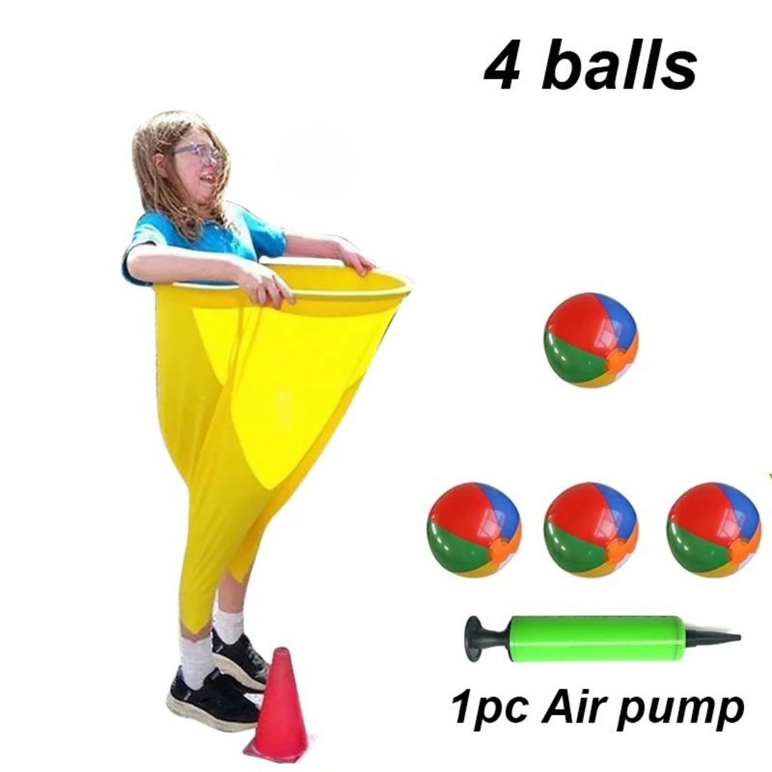 Granny Pants Yard Game – Giant Hilarious Outdoor Catch Game with Oversized Pants & Bouncy Balls