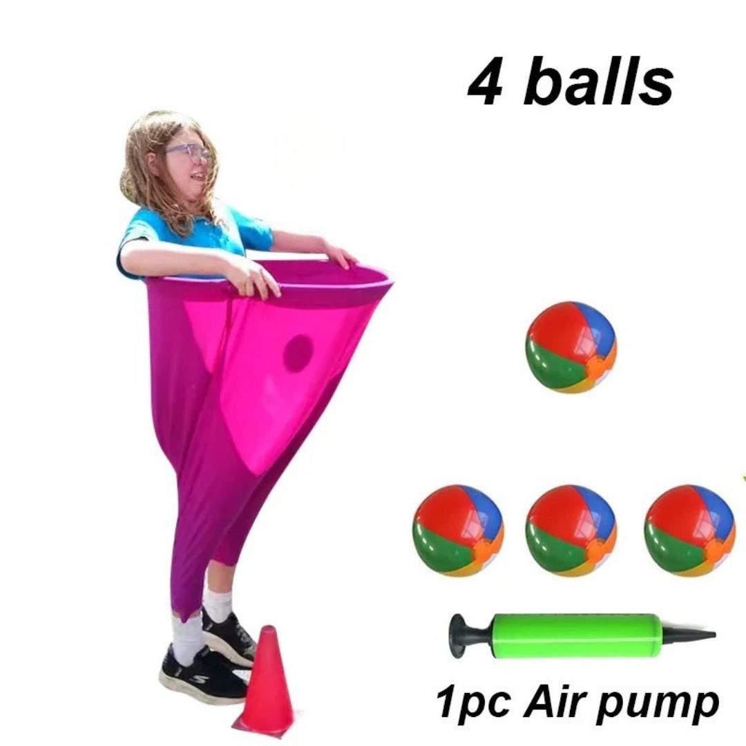 Granny Pants Yard Game – Giant Hilarious Outdoor Catch Game with Oversized Pants & Bouncy Balls