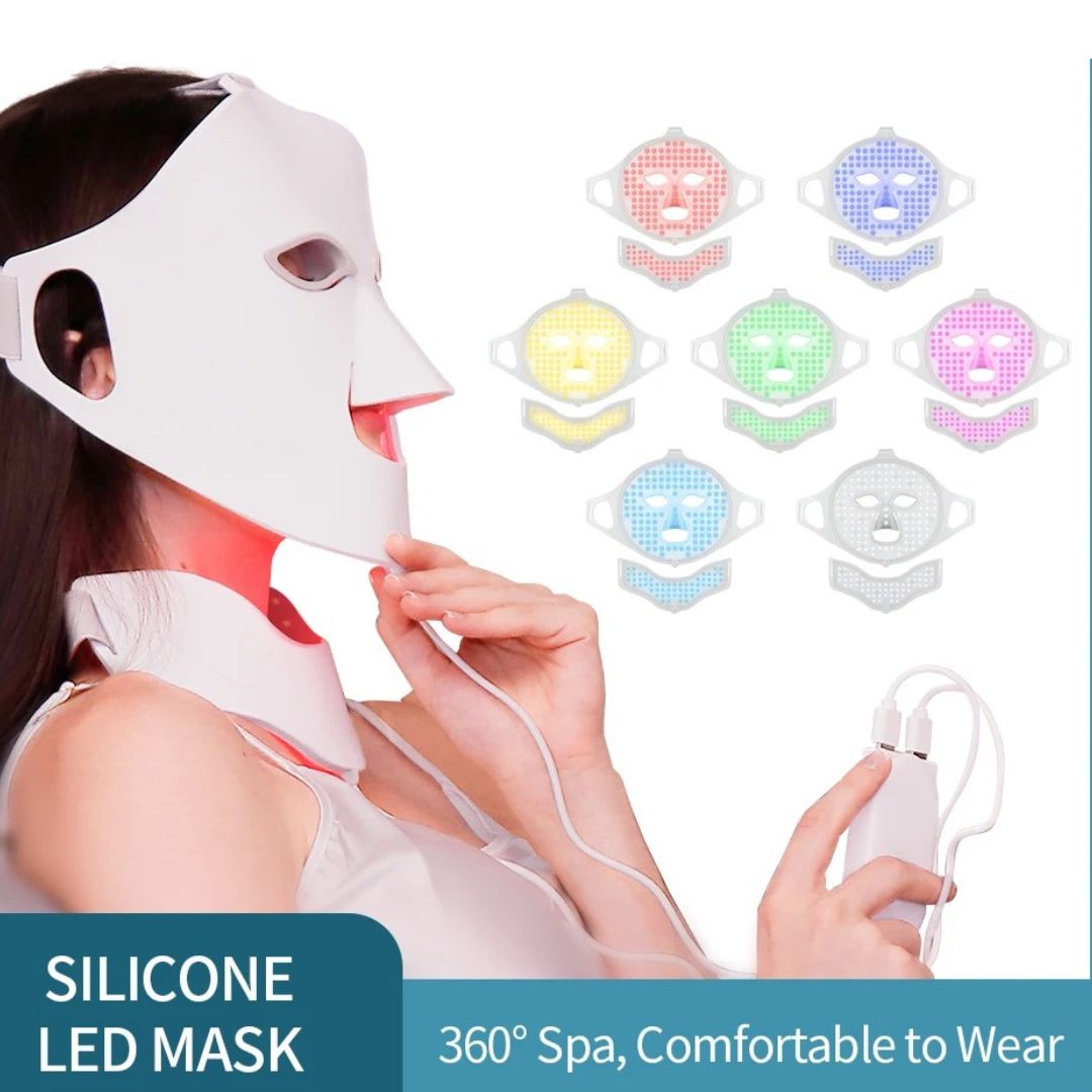 LED Face Mask for Anti-Aging, Skin Firming & Radiant Glow at Home, LED Red Light Therapy Mask for Face & Neck