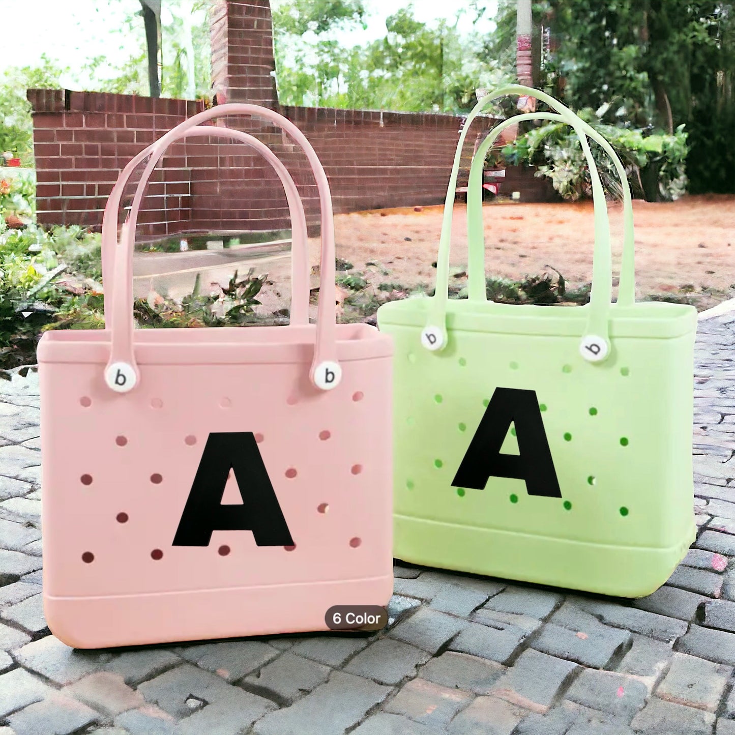 A- Decorative Letter Charm compatible with Bogg Bag & Simply Southern Tote Bag