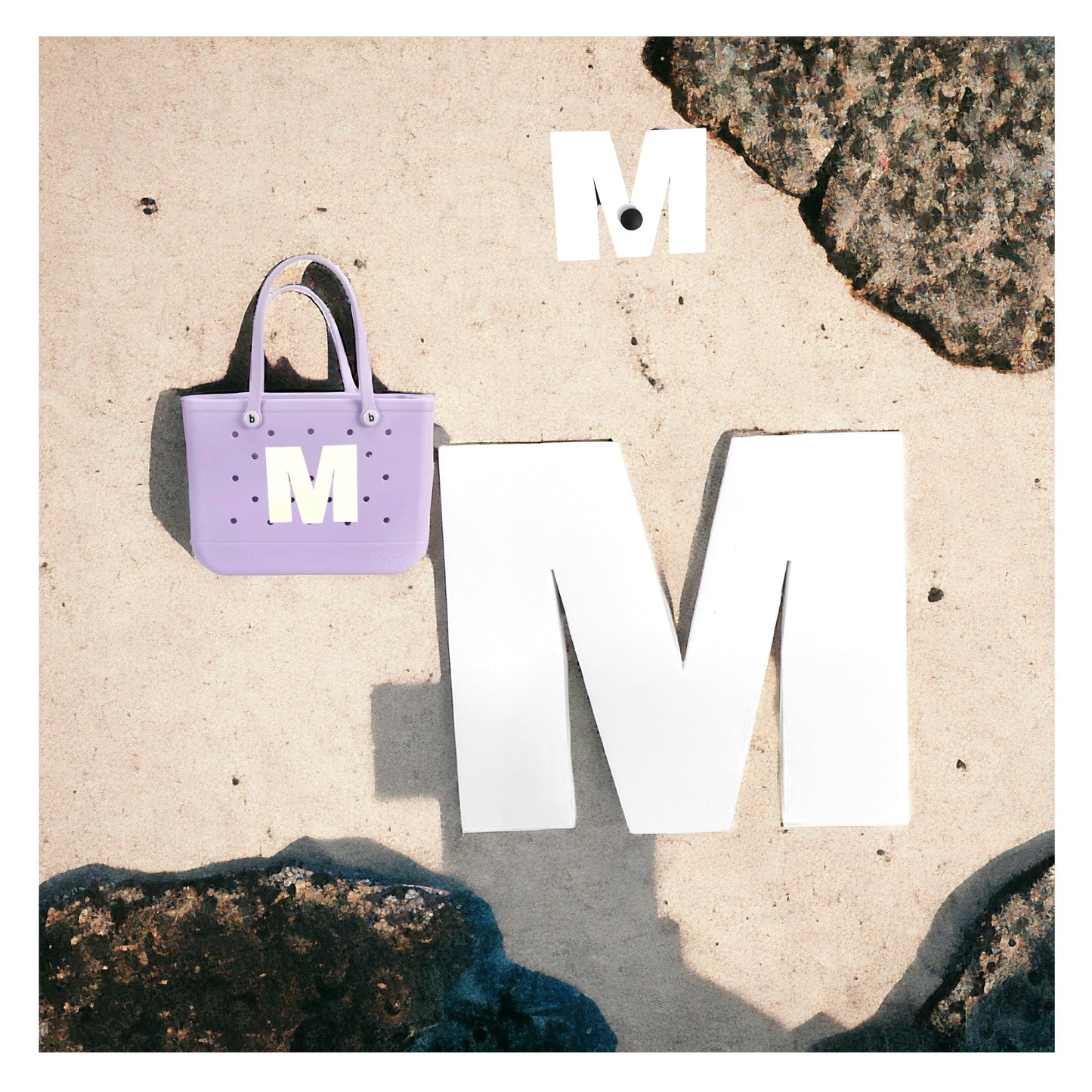 A- Decorative Letter Charm compatible with Bogg Bag & Simply Southern Tote Bag