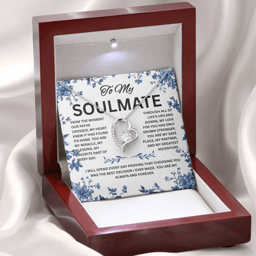 To My Soulmate Necklace, Gift for Wife