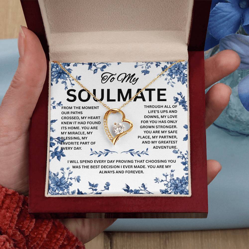 To My Soulmate Necklace, Gift for Wife