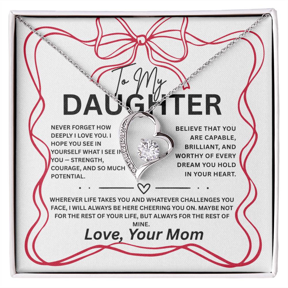 Daughter Necklace From Mom, To My Daughter Necklace