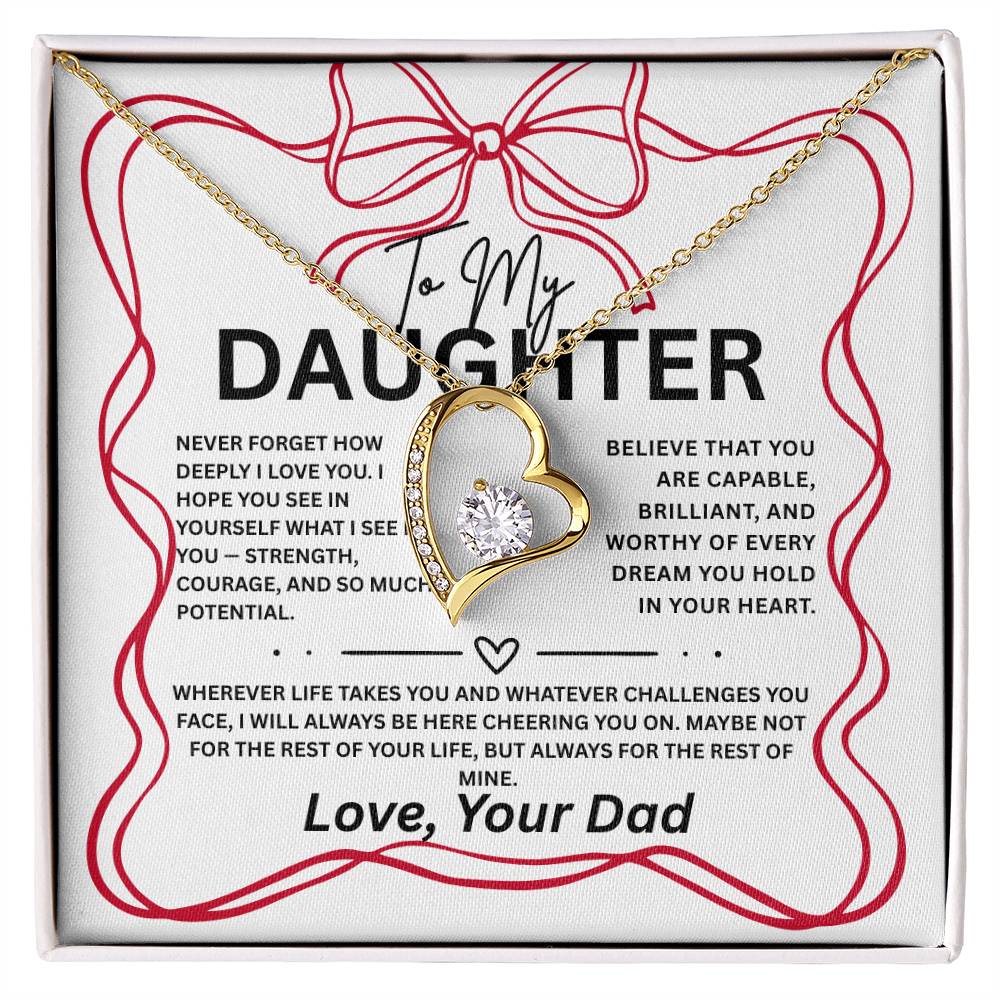 To My Daughter Necklace Gift from Dad, Father gift to daughter