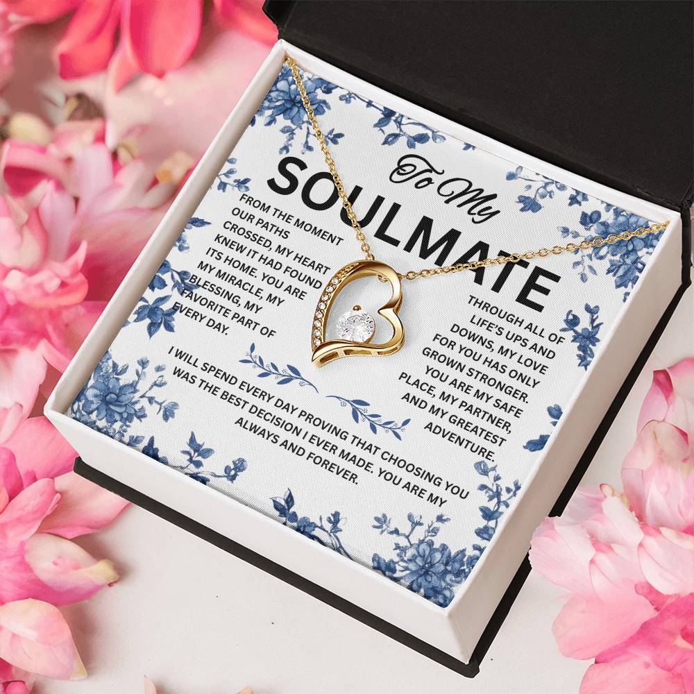 To My Soulmate Necklace, Gift for Wife