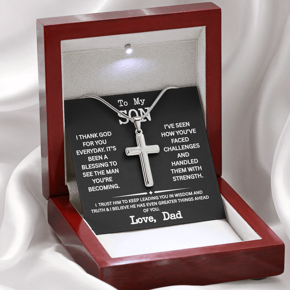 Cross necklace for Son from Dad