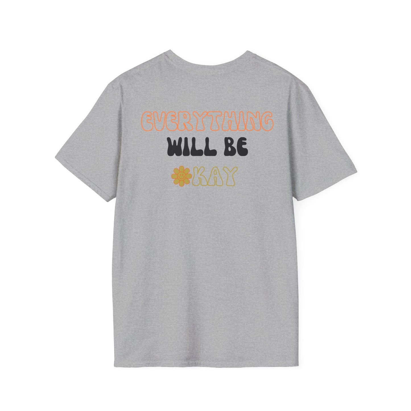Everything Will Be Okay Shirts,Graphic Tees for Women, Letter Print Encouragement Casual Trendy Crew-neck Summer Tops gift for her