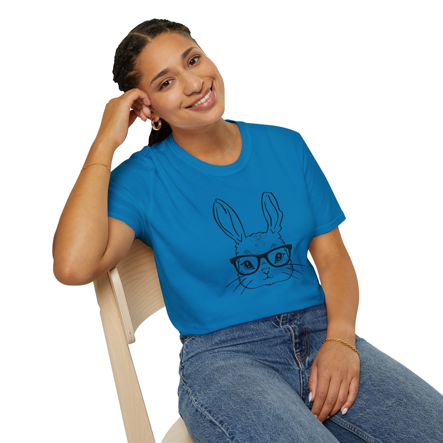 Funny Bunny Tshirt, Bunny Rabbit Graphic T-Shirt Gift for Women