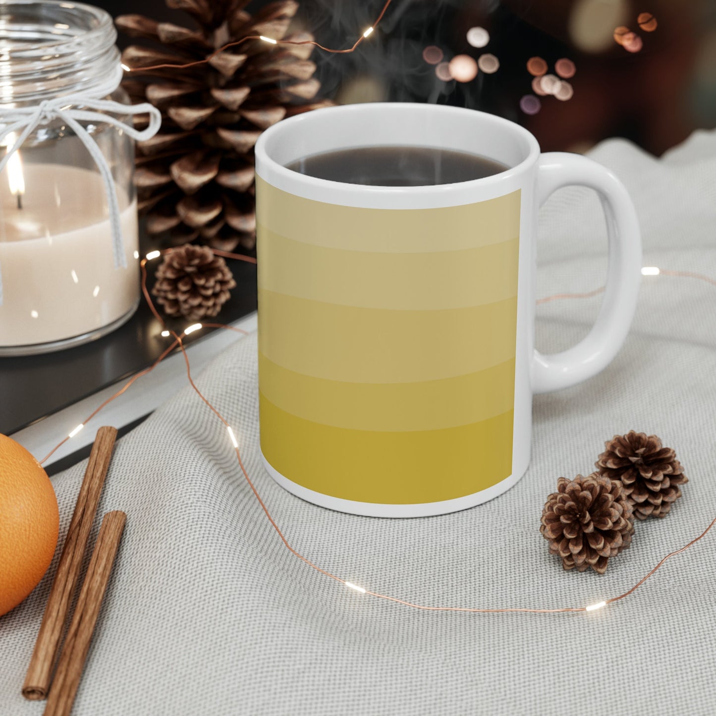 11 oz Modern Classy Yellow Gradient Mug Gift for Birthday, Anniversary, House warming, Mother's Day, Graduation for Her/Him