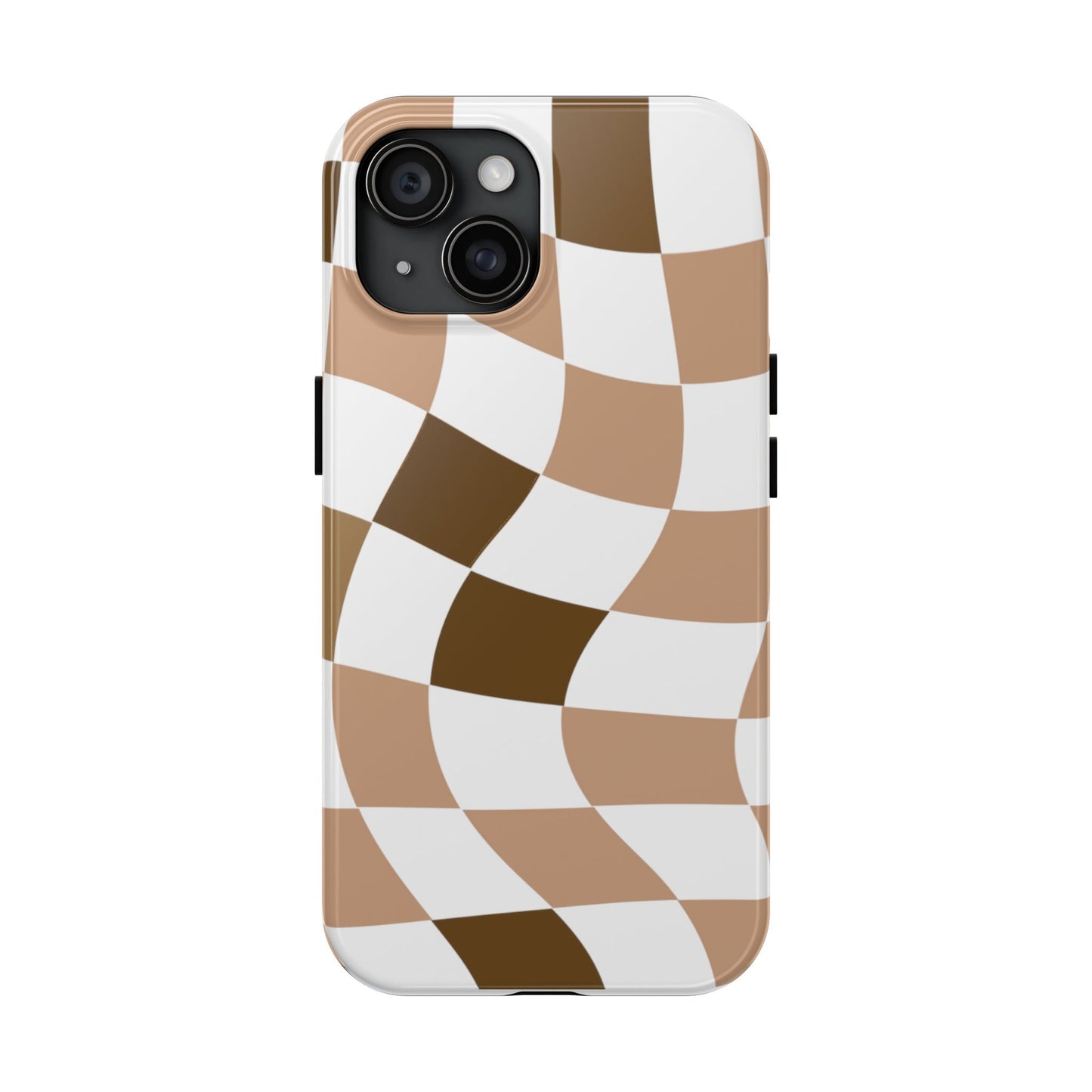 Brown Checkered Phone Case Gift for Birthday, Anniversary, House warming, Mother's Day, Graduation for Her/Him