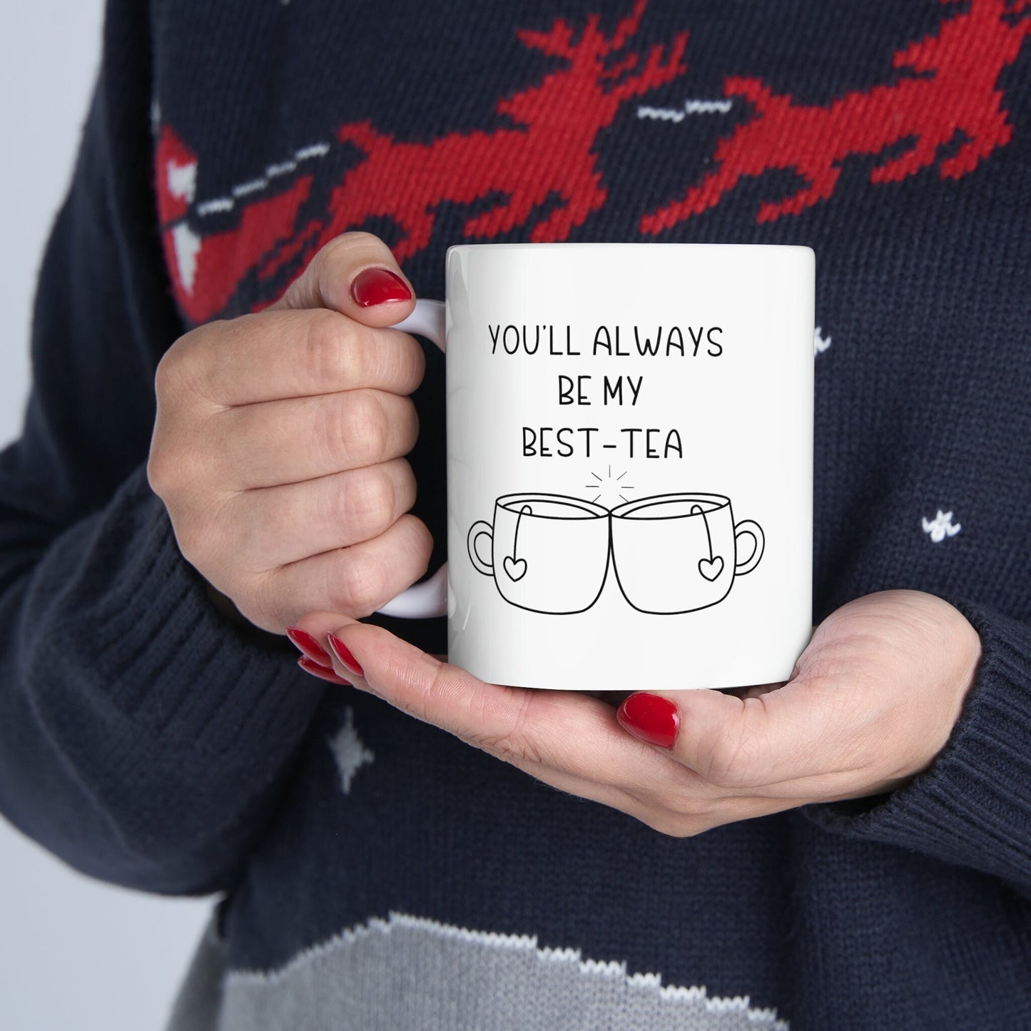 Best- Tea Best Friend Mug Gift, Friendship mug, Long Distance Friend Birthday, Friendiversary Christmas Gift