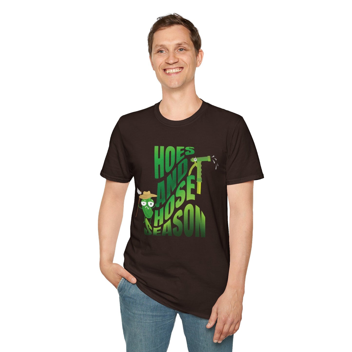 Hoes and Hose Season Gardening Shirt, Plant Lover Shirt Botanical Gift for Gardener, Farmer, for Women & Men