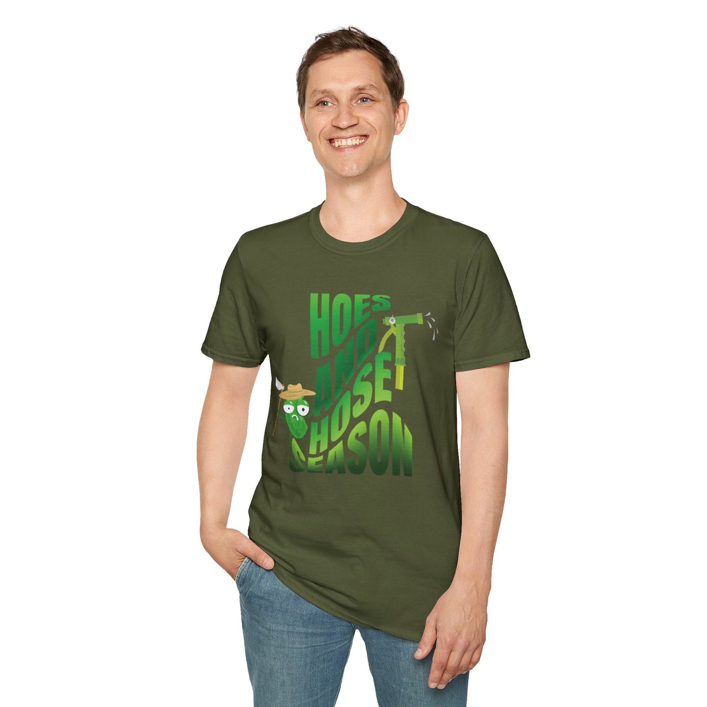 Hoes and Hose Season Gardening Shirt, Plant Lover Shirt Botanical Gift for Gardener, Farmer, for Women & Men