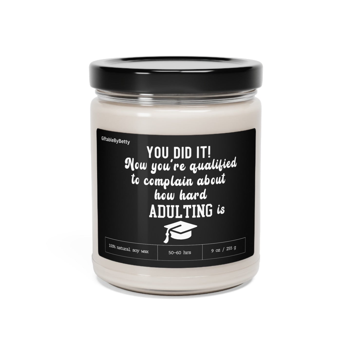 Graduation Candle Gift, College High School Masters PhD Nursing School Graduation Gift for Her Him,9oz Soy Wax Candle Congratulations gift