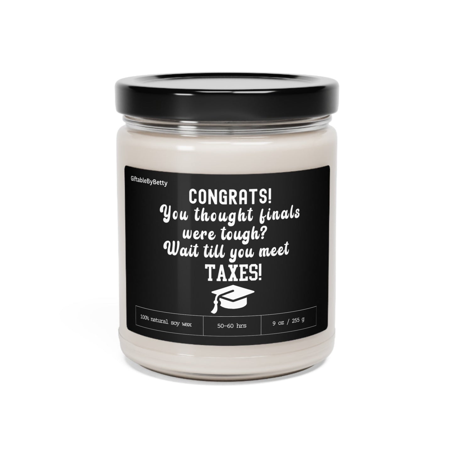 Graduation Candle Gift, Funny Candle for Her Graduation,College High School Masters Nursing School 9oz Soy Wax Candle Congratulations gift