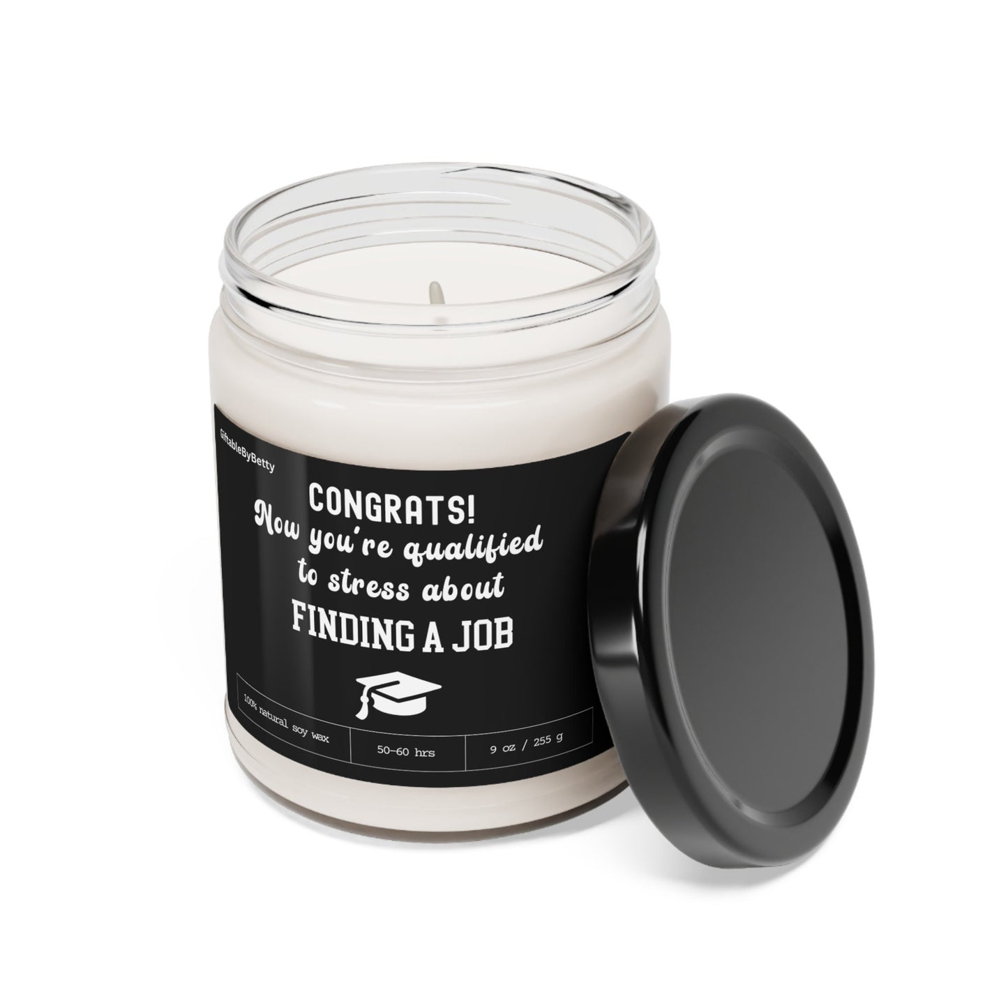 Graduation Candle Gift, Funny Candle 9oz Soy Wax Finding a Job College High School Masters Nursing School Graduation Congratulations gift