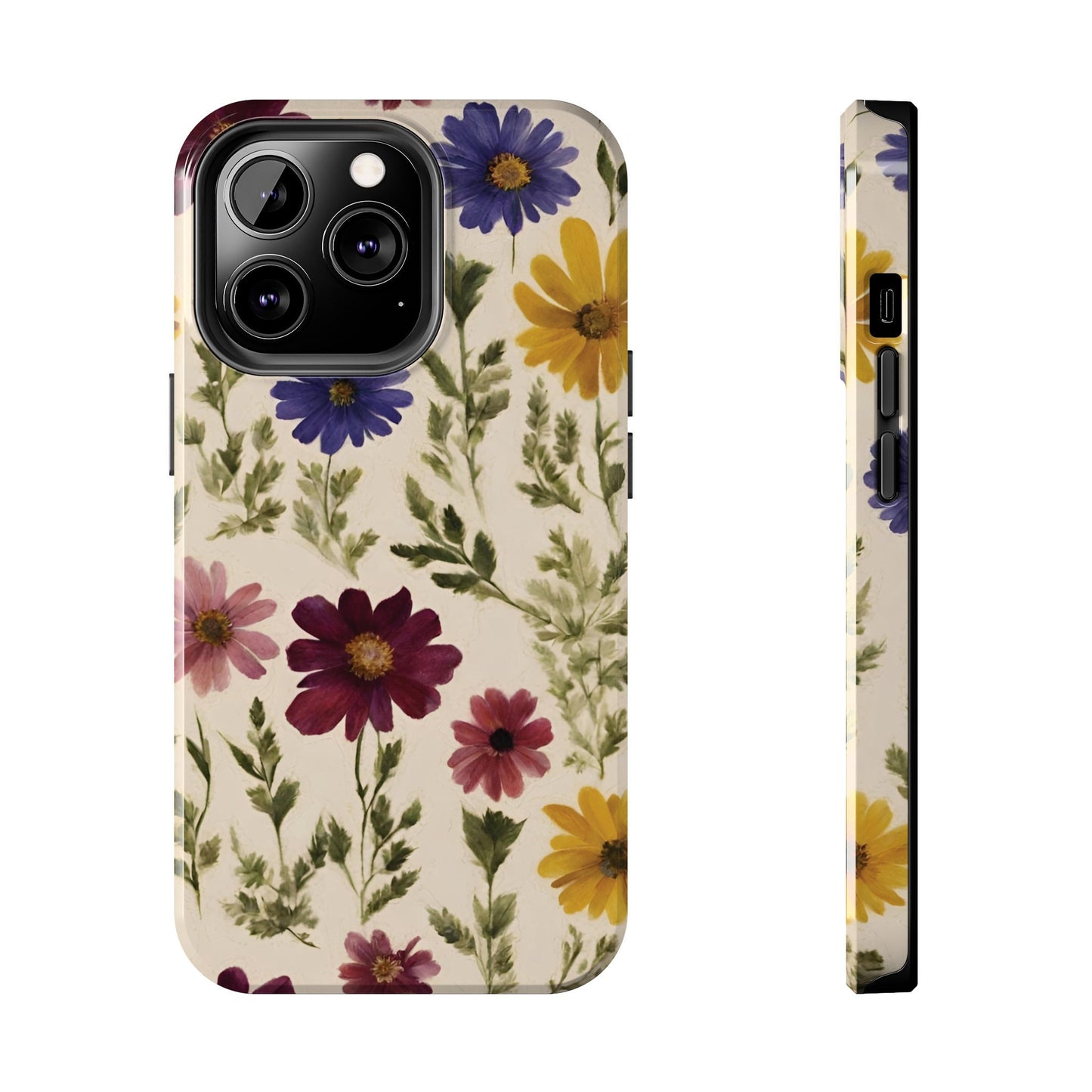 Cottagecore Flowers Tough iPhone Case,Floral wildflower Birthday, Anniversary,House warming, Mother's Day, Graduation gift for flower lovers
