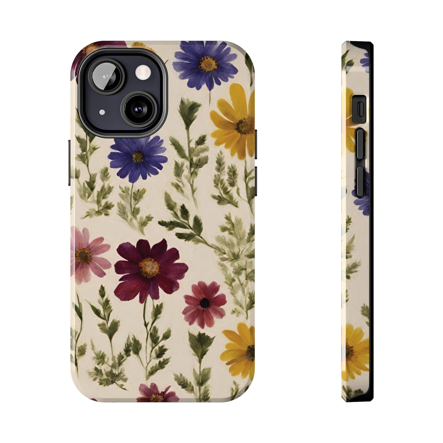 Cottagecore Flowers Tough iPhone Case,Floral wildflower Birthday, Anniversary,House warming, Mother's Day, Graduation gift for flower lovers