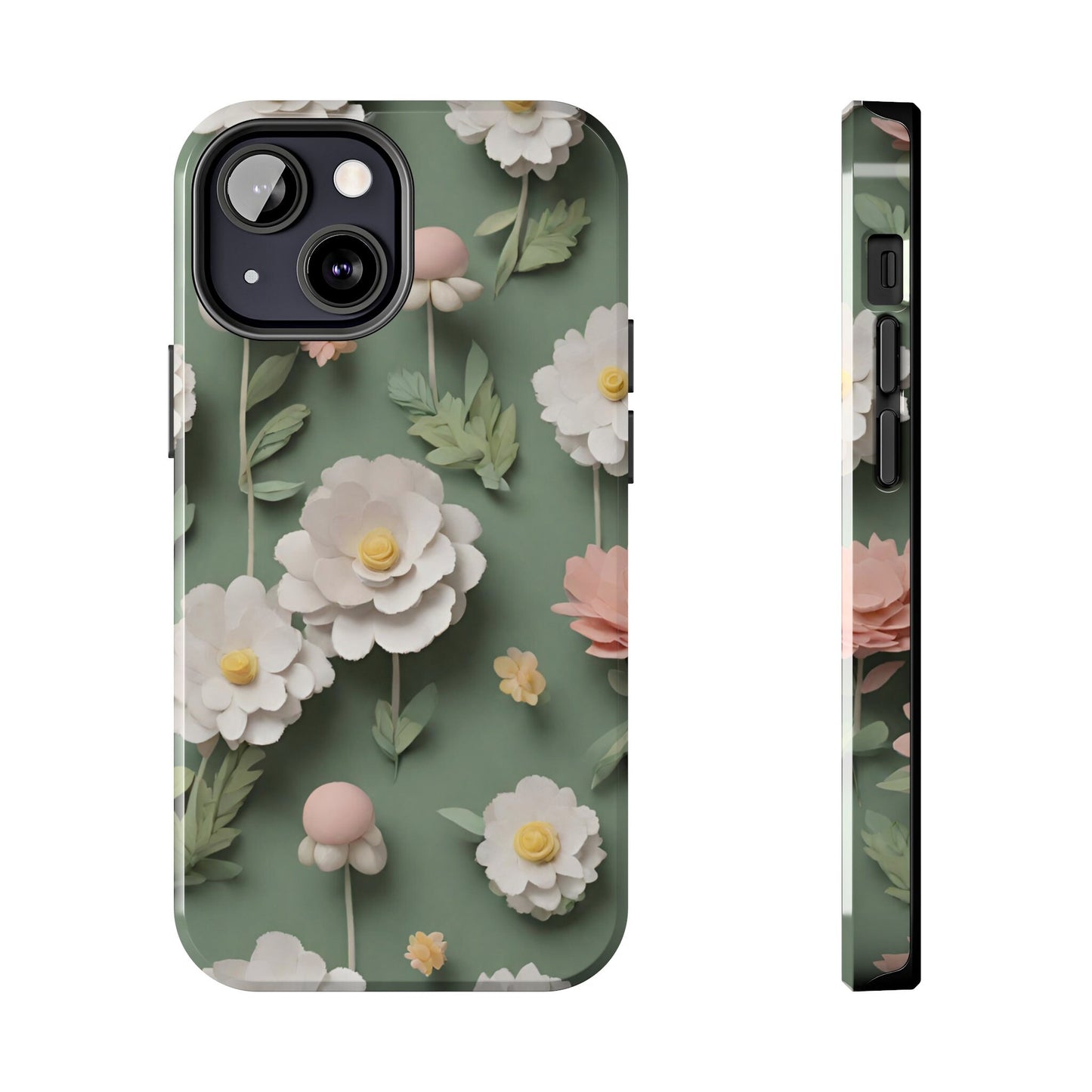 3D Boho Flowers Tough iPhone Case,Floral aesthetic Birthday,Anniversary,House warming,Mother's Day, Graduation gift for flower lovers