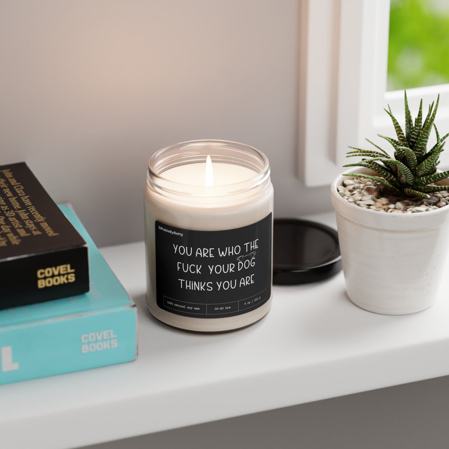Dog Mom Candle Birthday Gift For Dog Lover Dog Owner,9oz Soy Candle Encouragement Motivational Graduation Fur Baby Memorial Gift for Pet Mom