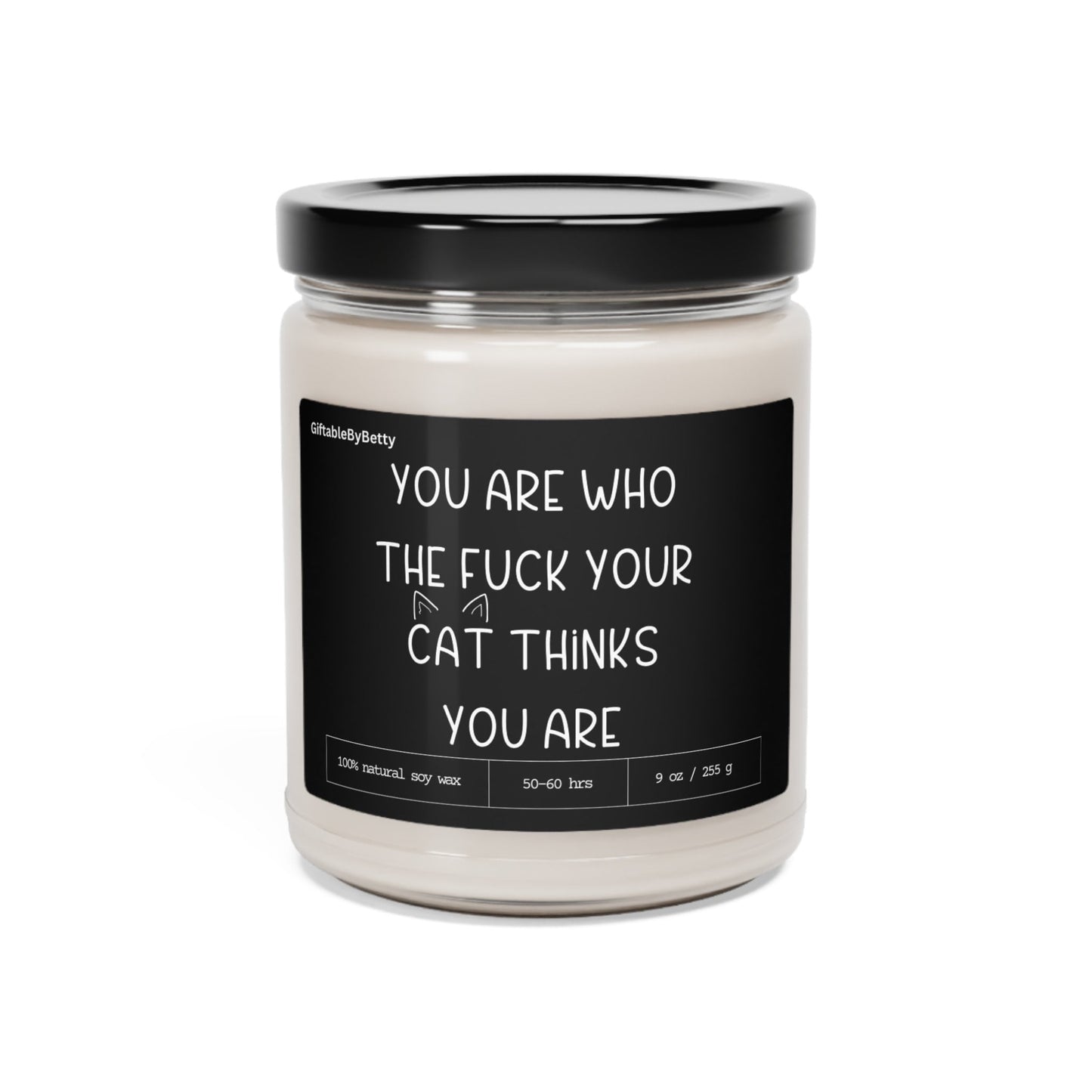 Cat Mom Candle Birthday Gift For Cat Lover Cat Owner,9oz Soy Candle Encouragement Motivational Graduation Fur Baby Memorial Gift for Pet Mom