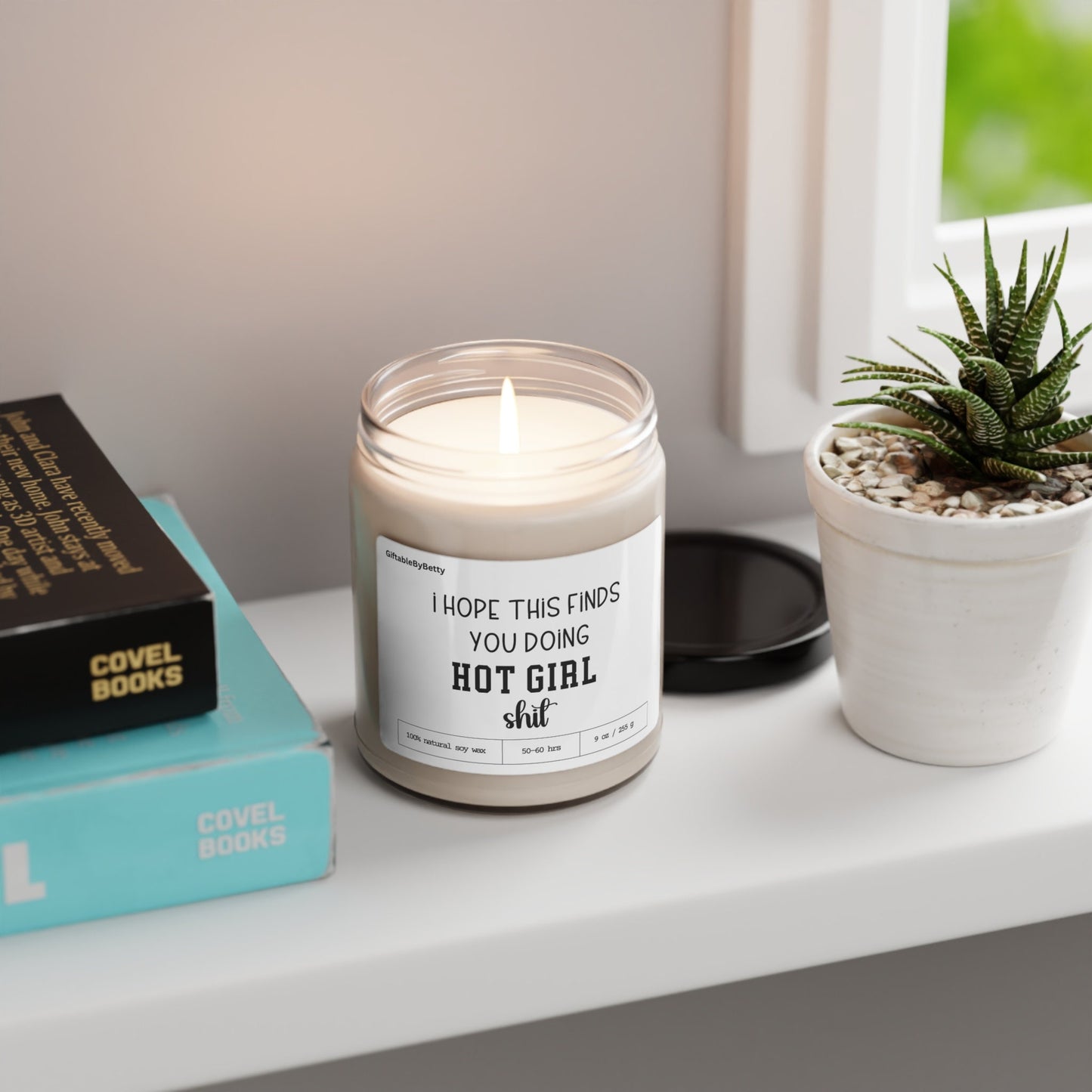 Hot Girl Candle Friendship Gift,Galentines Day 9oz Scented Soy Funny Candle Girl Best Friend gift for Bestie, Coworker Birthday Gift for her