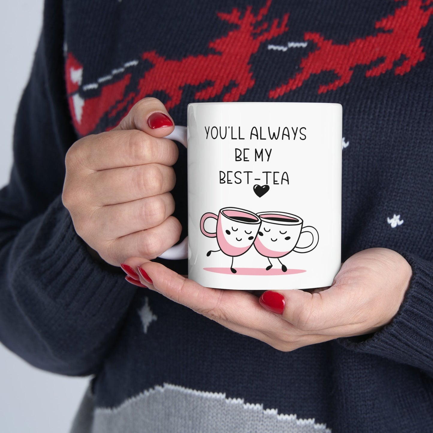 Best- Tea Best Friend Mug Gift, Friendship mug, Long Distance Friend Birthday, Friendiversary Christmas Gift