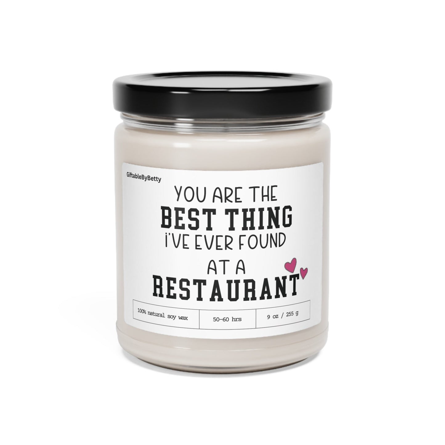 Boyfriend Girlfriend Long Distance Couple Candle Gift, Best Thing I found at a Restaurant for Best Friend Fiance Wife Anniversary Birthday