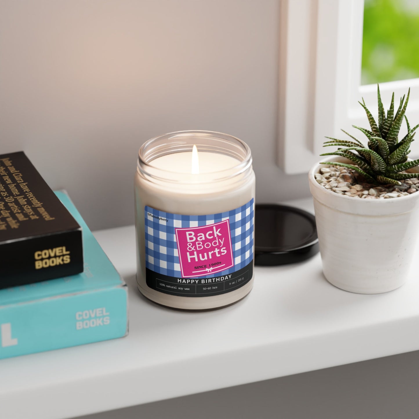Funny Happy Birthday Candle, Back & Body Hurts since 1900s Gifts for Women Men Coworker Best Friend Sister Brother Candle Gift for Birthday