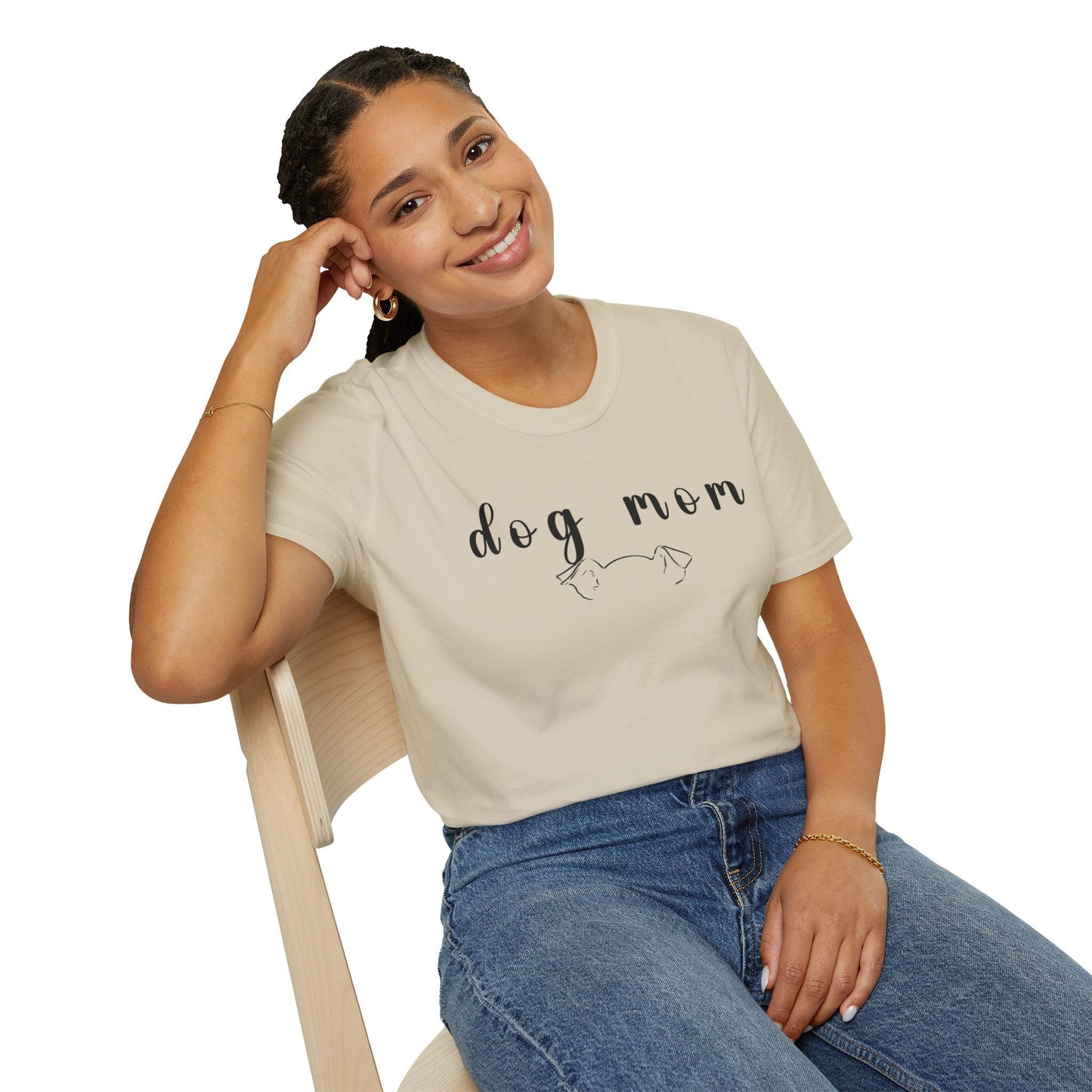 Dog Mom Shirt Gift for Pet Mom, Cute Dog Lover Gift shirt with dog ears, Dog Owner gift T-shirt for women Fur Baby Pet owner Gift Shirt