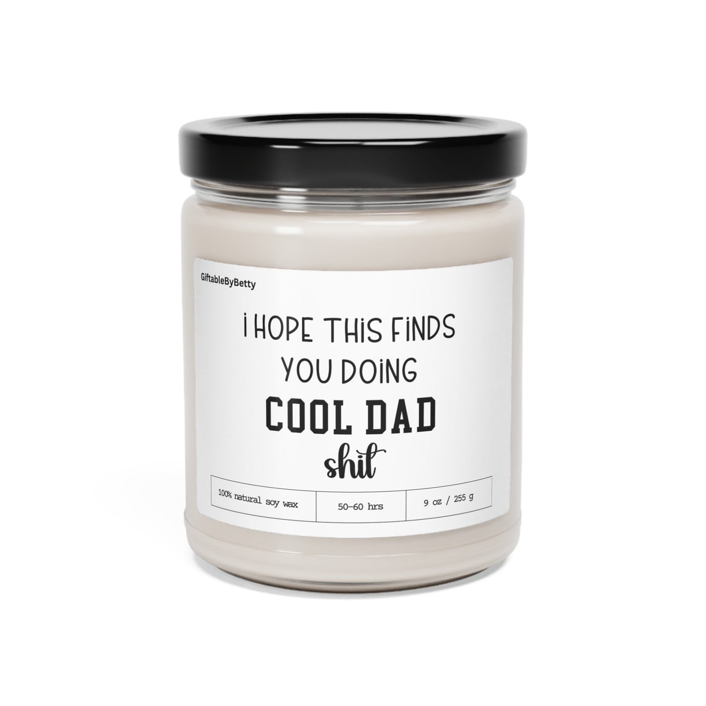 Cool Dad Candle Gift, New Dad Gift from Wife Son Daughter, Father's Day 9oz Scented Soy Funny Candle for Dad Birthday Gift, Candle for Him