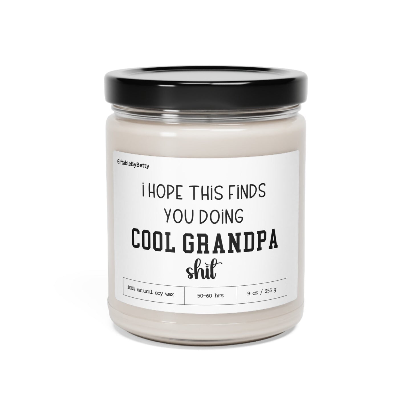 Cool Grandpa Candle Gift, Grandpa Gift from Grandson Granddaughter, Father's Day 9oz Scented Soy Funny Candle gift for Grandpa Birthday Gift