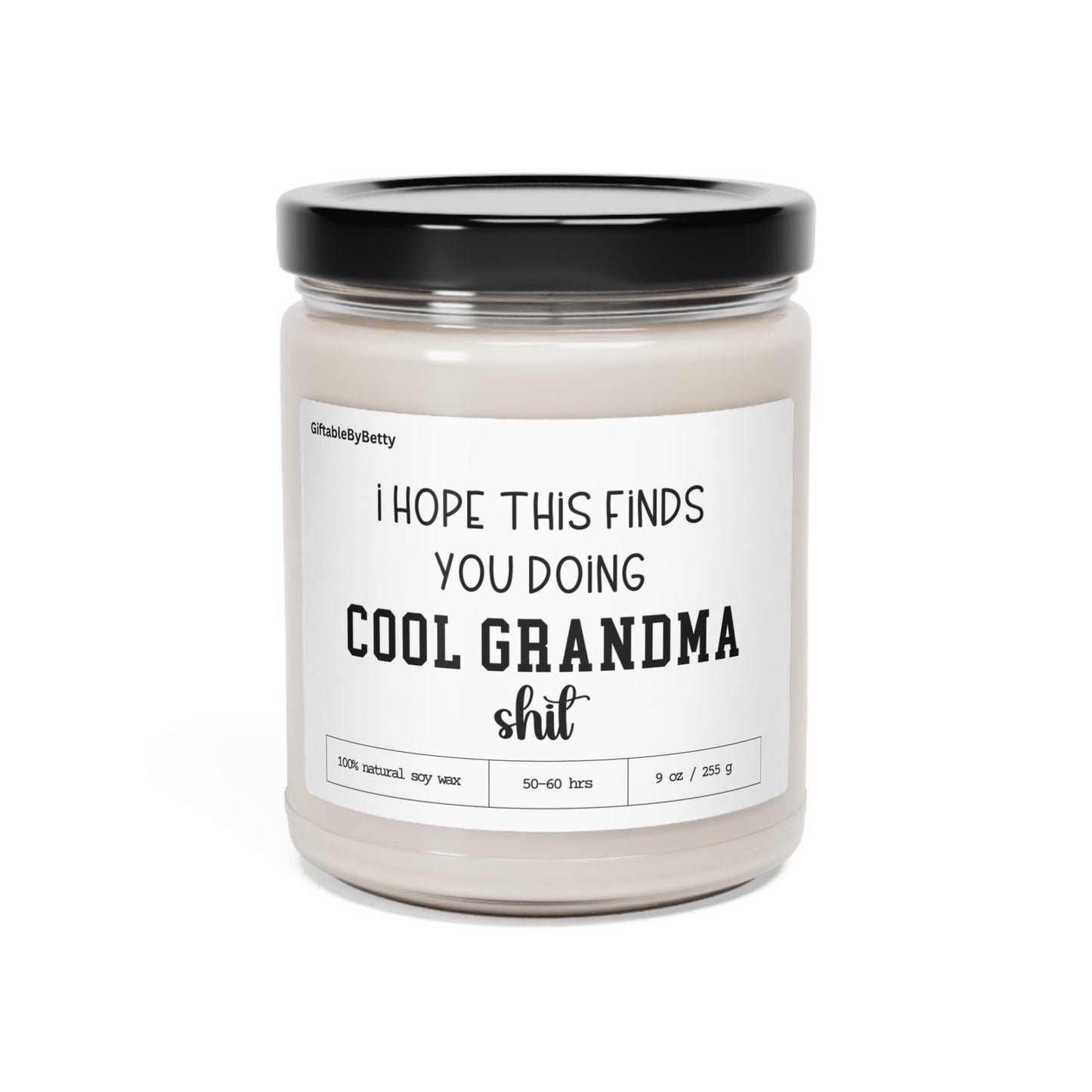 Cool Grandma Candle Gift, Grandma Gift from Grandson Granddaughter, Mother's Day 9oz Scented Soy Funny Candle gift for Grandma Birthday Gift
