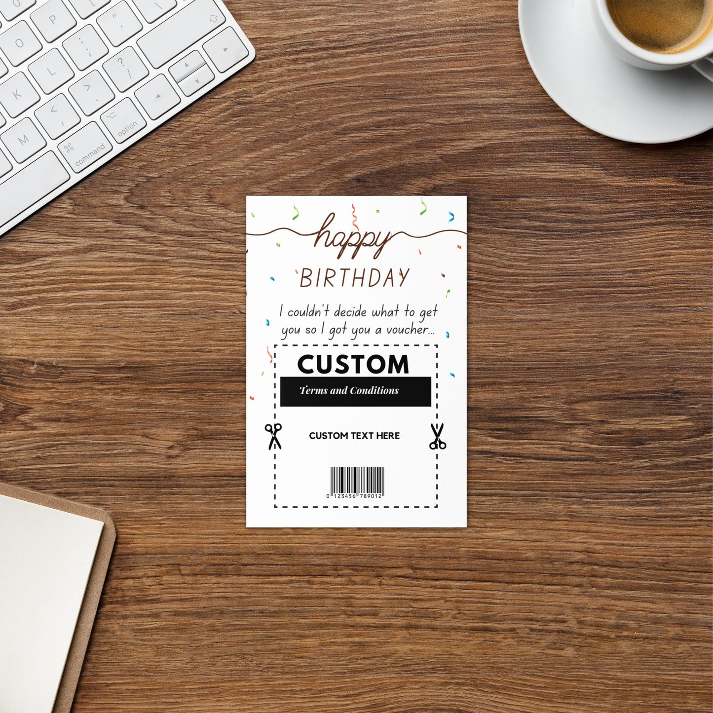 Personalised Birthday Card Custom Voucher for Funny Naughty Birthday Card Friend Mom Dad Husband Wife Boyfriend 21st 30th 40th 50th Birthday