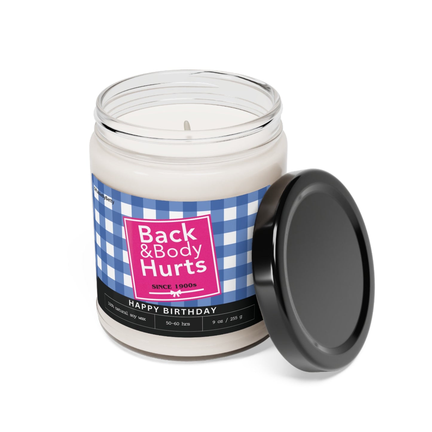 Funny Happy Birthday Candle, Back & Body Hurts since 1900s Gifts for Women Men Coworker Best Friend Sister Brother Candle Gift for Birthday