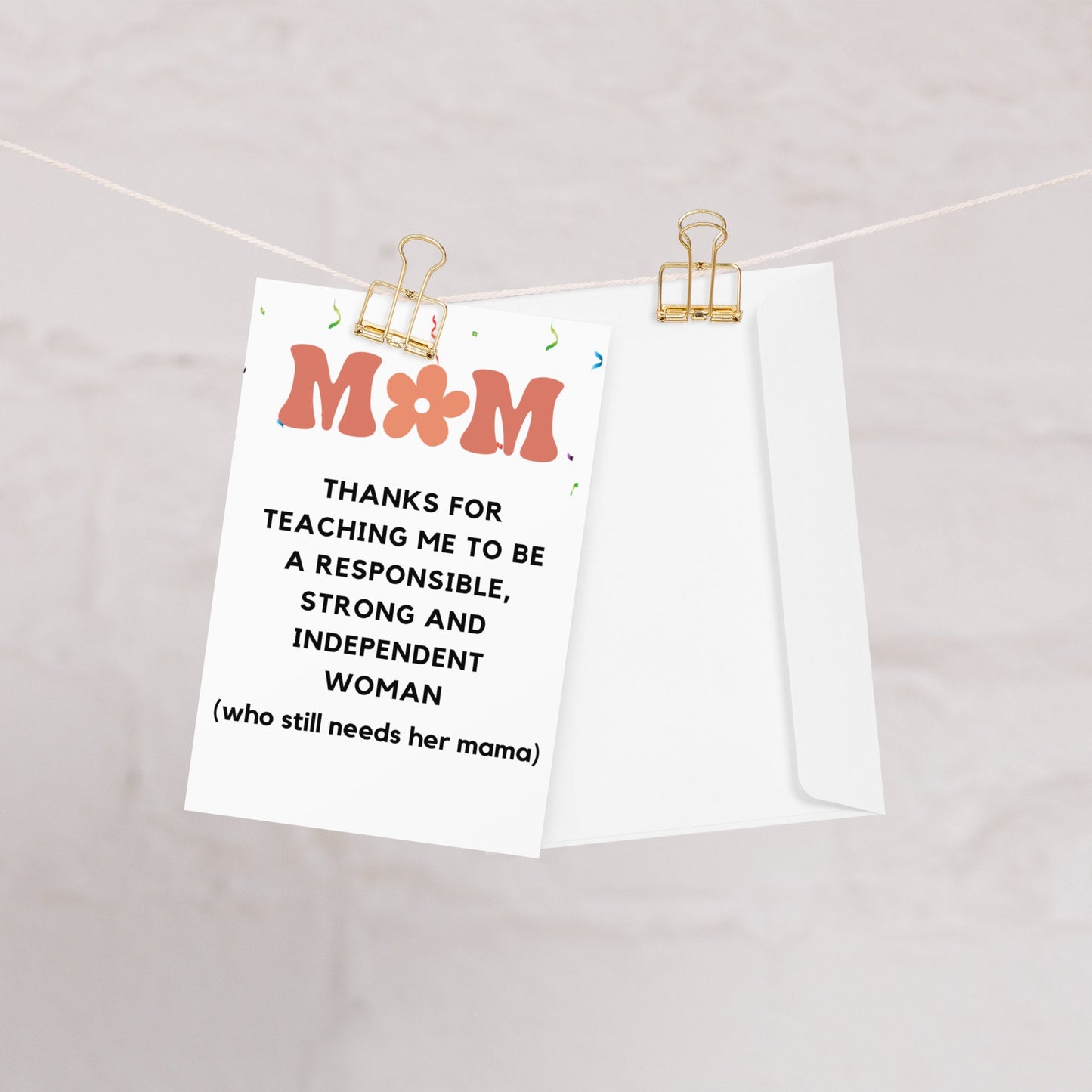 Funny Mothers Day Card for Mom Birthday Card for Mom Gift From Daughter From Son Oldest Child Mother's Day Gift Witty Mom Card