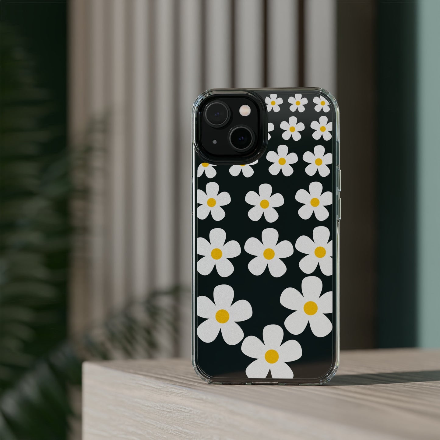 Clear Daisy Flower Floral Phone Case for iPhone 14 13 12 11 Pro Max 14 13 12 11 pro 13,12 mini Samsung Galaxy S22 Plus Ultra S21 Plus Ultra