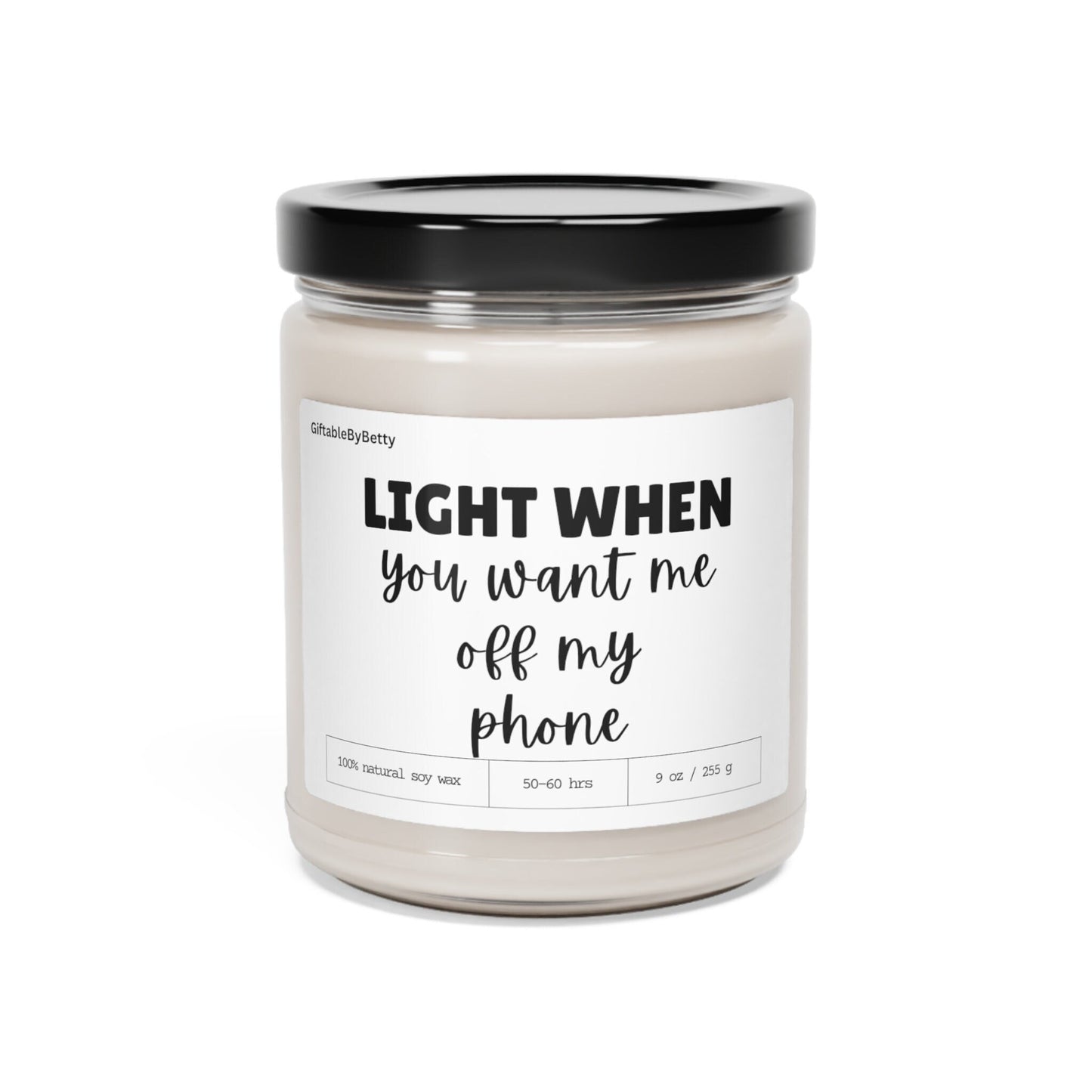 Custom Candle gift funny candles for boyfriend girlfriend bestfriend Anniversary husband wife 9oz Soy Personalized Light When Candle