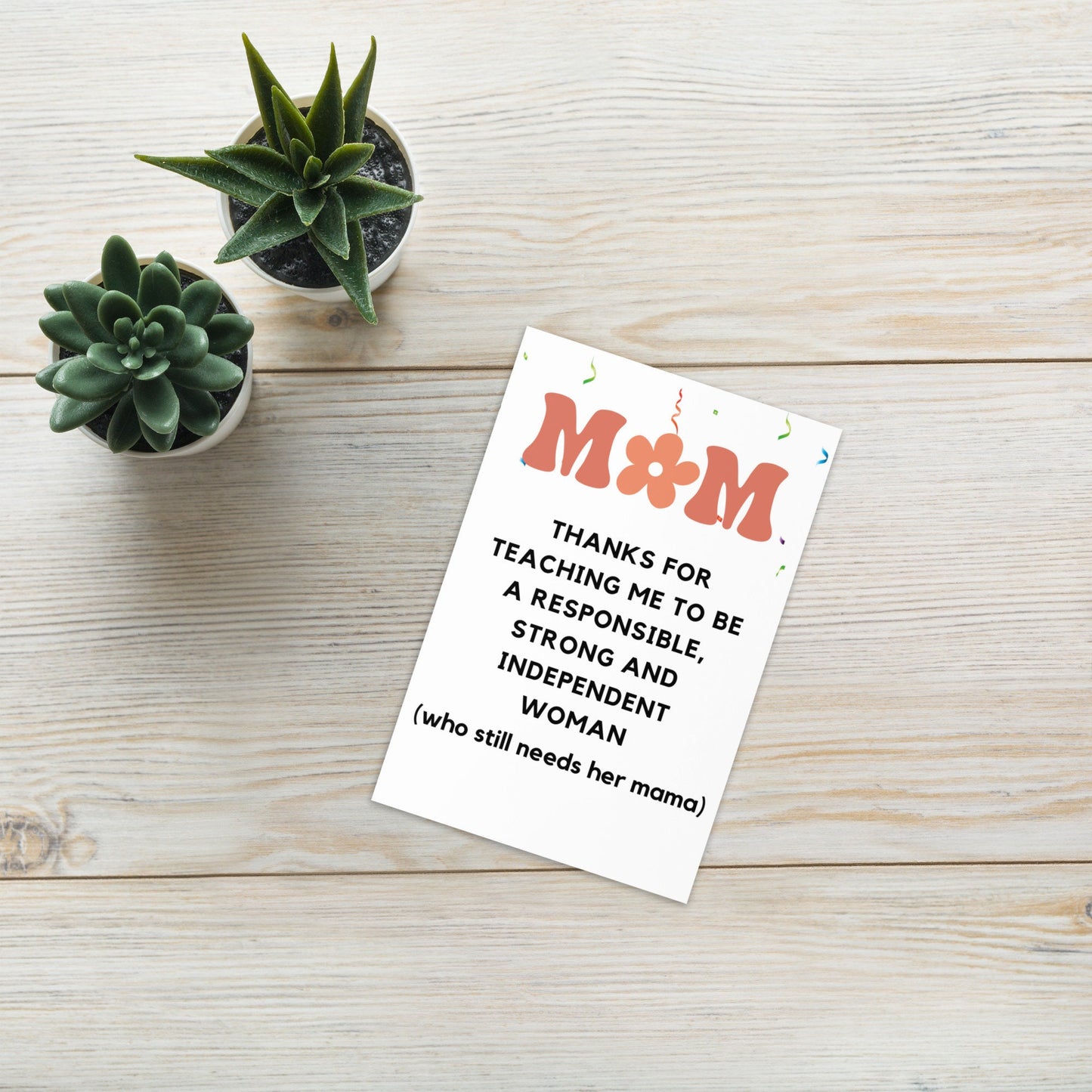 Funny Mothers Day Card for Mom Birthday Card for Mom Gift From Daughter From Son Oldest Child Mother's Day Gift Witty Mom Card