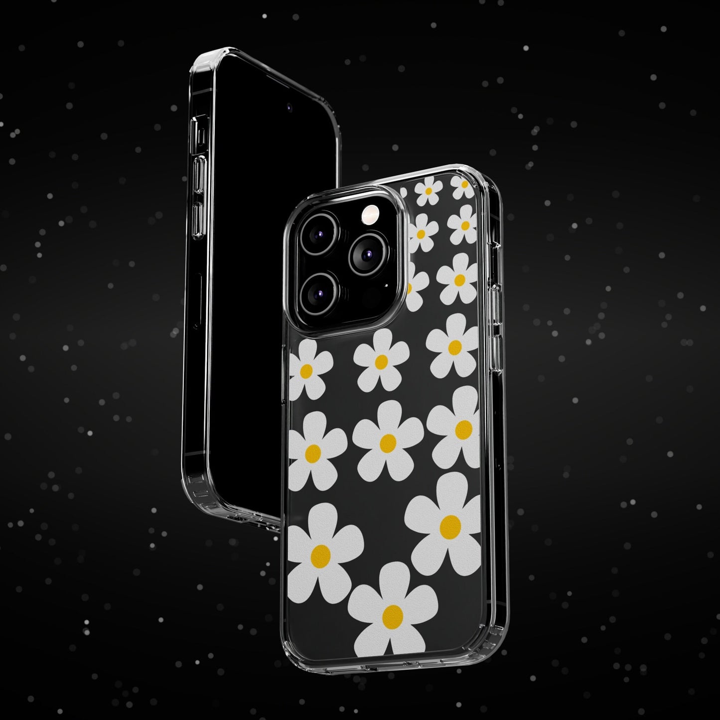 Clear Daisy Flower Floral Phone Case for iPhone 14 13 12 11 Pro Max 14 13 12 11 pro 13,12 mini Samsung Galaxy S22 Plus Ultra S21 Plus Ultra