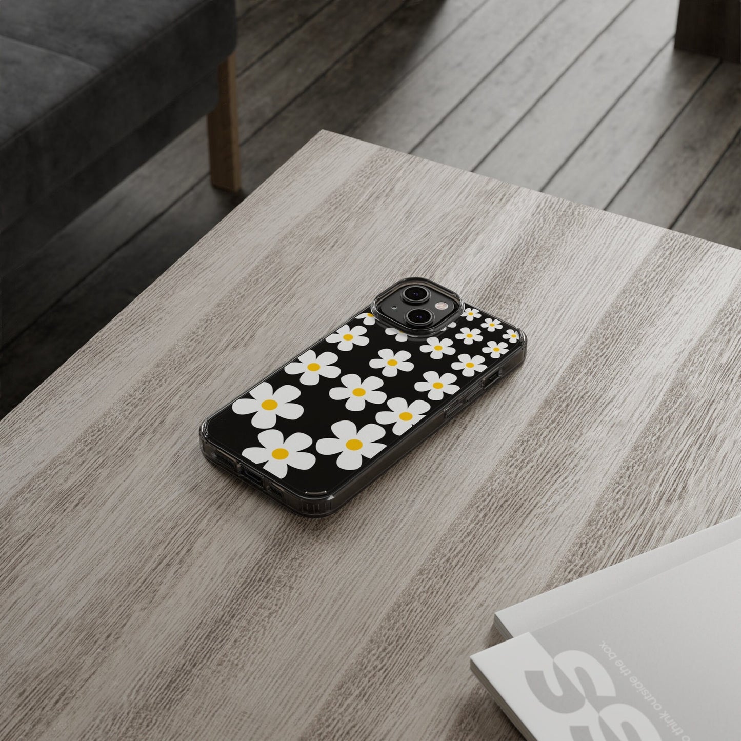 Clear Daisy Flower Floral Phone Case for iPhone 14 13 12 11 Pro Max 14 13 12 11 pro 13,12 mini Samsung Galaxy S22 Plus Ultra S21 Plus Ultra
