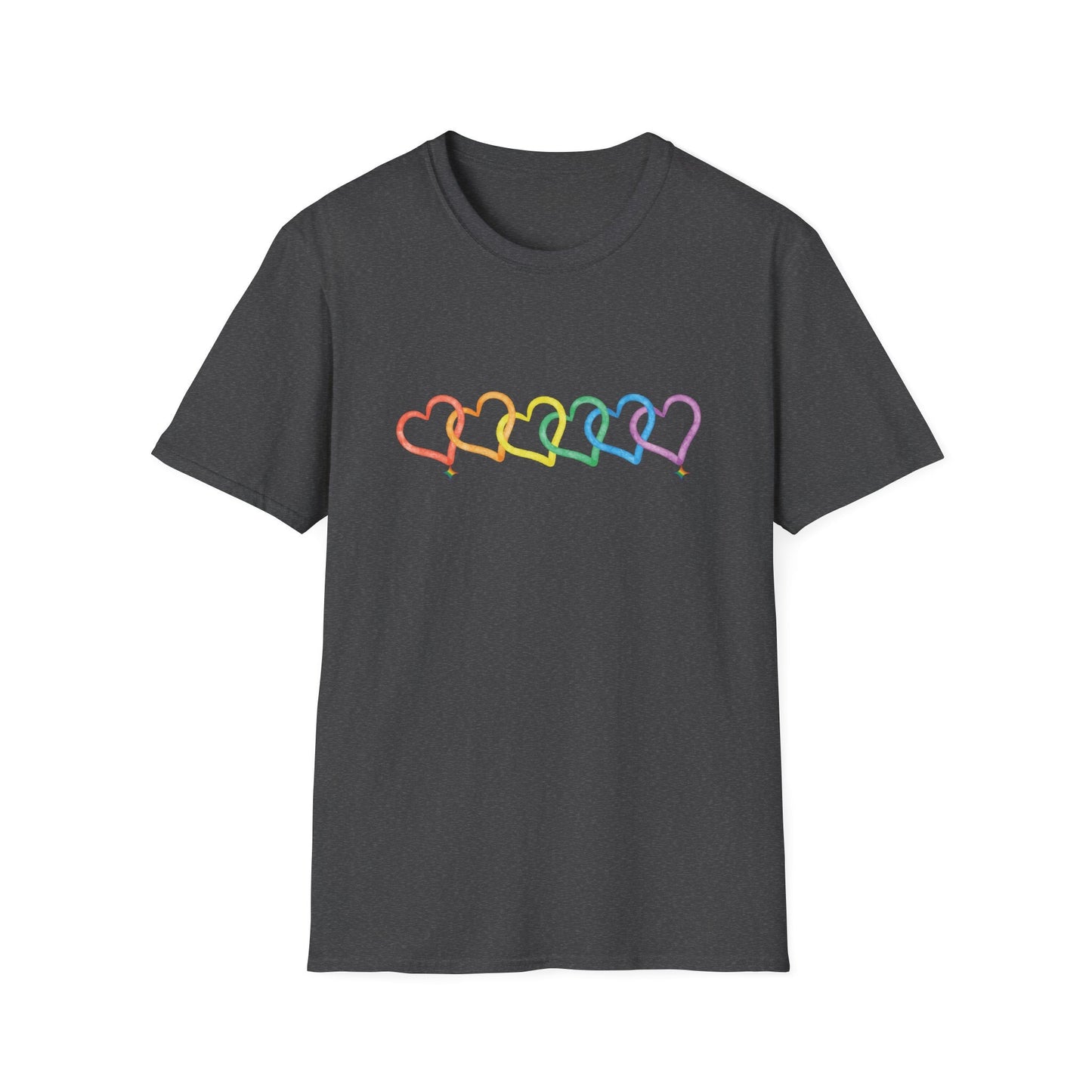 Rainbow Heart Shirt, Love is Love, LGBTQ Pride Shirt, Rainbow TShirt for Pride Month Gift, Gay Lesbian Birthday Gift, Pride Shirt Unisex