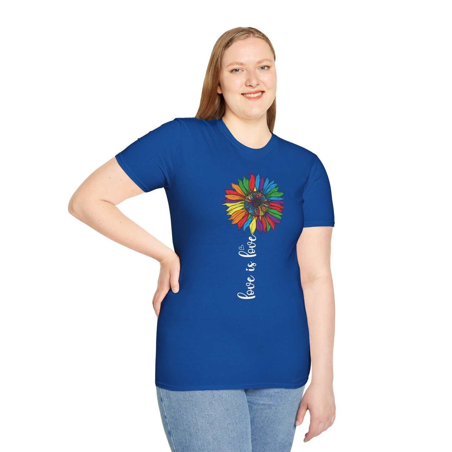 Love is Love T-Shirt, LGBTQ Support Tshirt Unisex, Sunflower Shirt, Gay Rights Equality Shirt, Pride Gift for Gay Lesbian Trans, Pride month