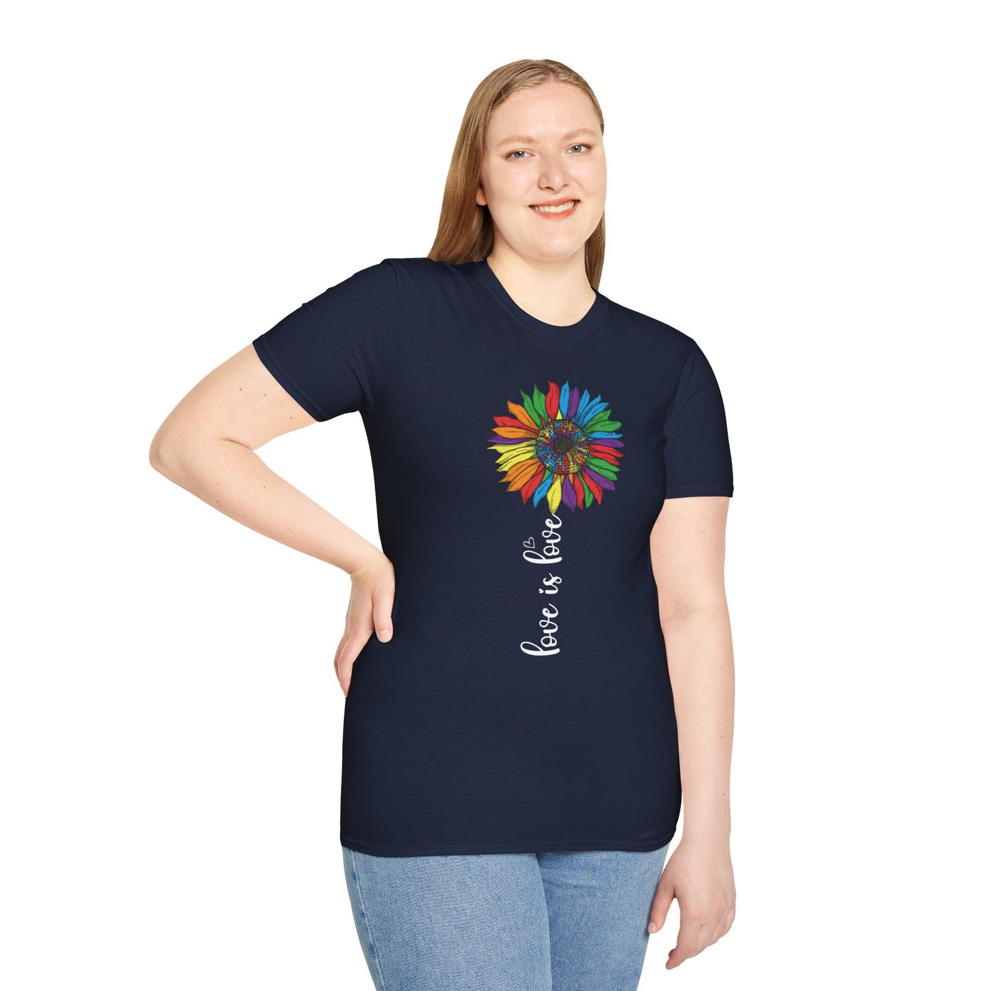 Love is Love T-Shirt, LGBTQ Support Tshirt Unisex, Sunflower Shirt, Gay Rights Equality Shirt, Pride Gift for Gay Lesbian Trans, Pride month