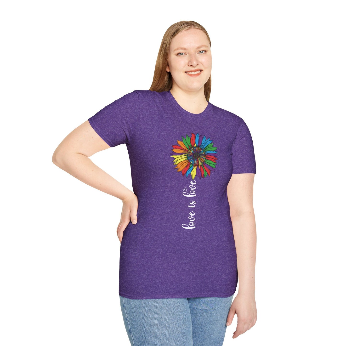Love is Love T-Shirt, LGBTQ Support Tshirt Unisex, Sunflower Shirt, Gay Rights Equality Shirt, Pride Gift for Gay Lesbian Trans, Pride month