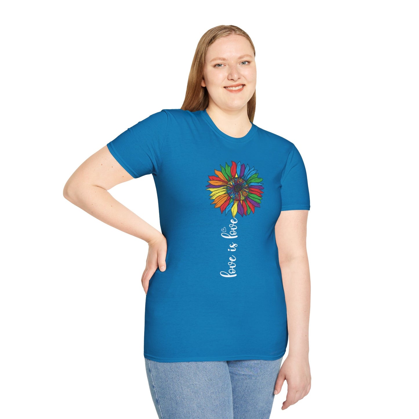 Love is Love T-Shirt, LGBTQ Support Tshirt Unisex, Sunflower Shirt, Gay Rights Equality Shirt, Pride Gift for Gay Lesbian Trans, Pride month