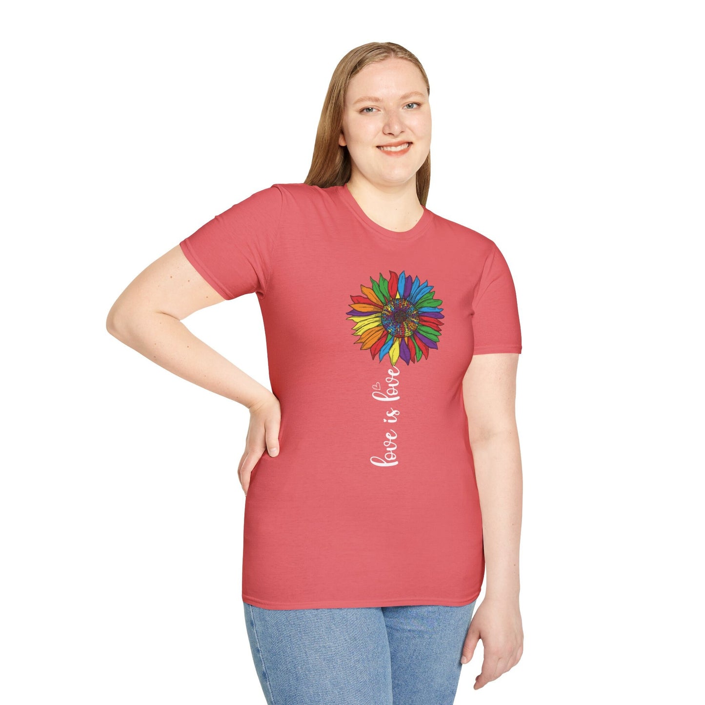 Love is Love T-Shirt, LGBTQ Support Tshirt Unisex, Sunflower Shirt, Gay Rights Equality Shirt, Pride Gift for Gay Lesbian Trans, Pride month