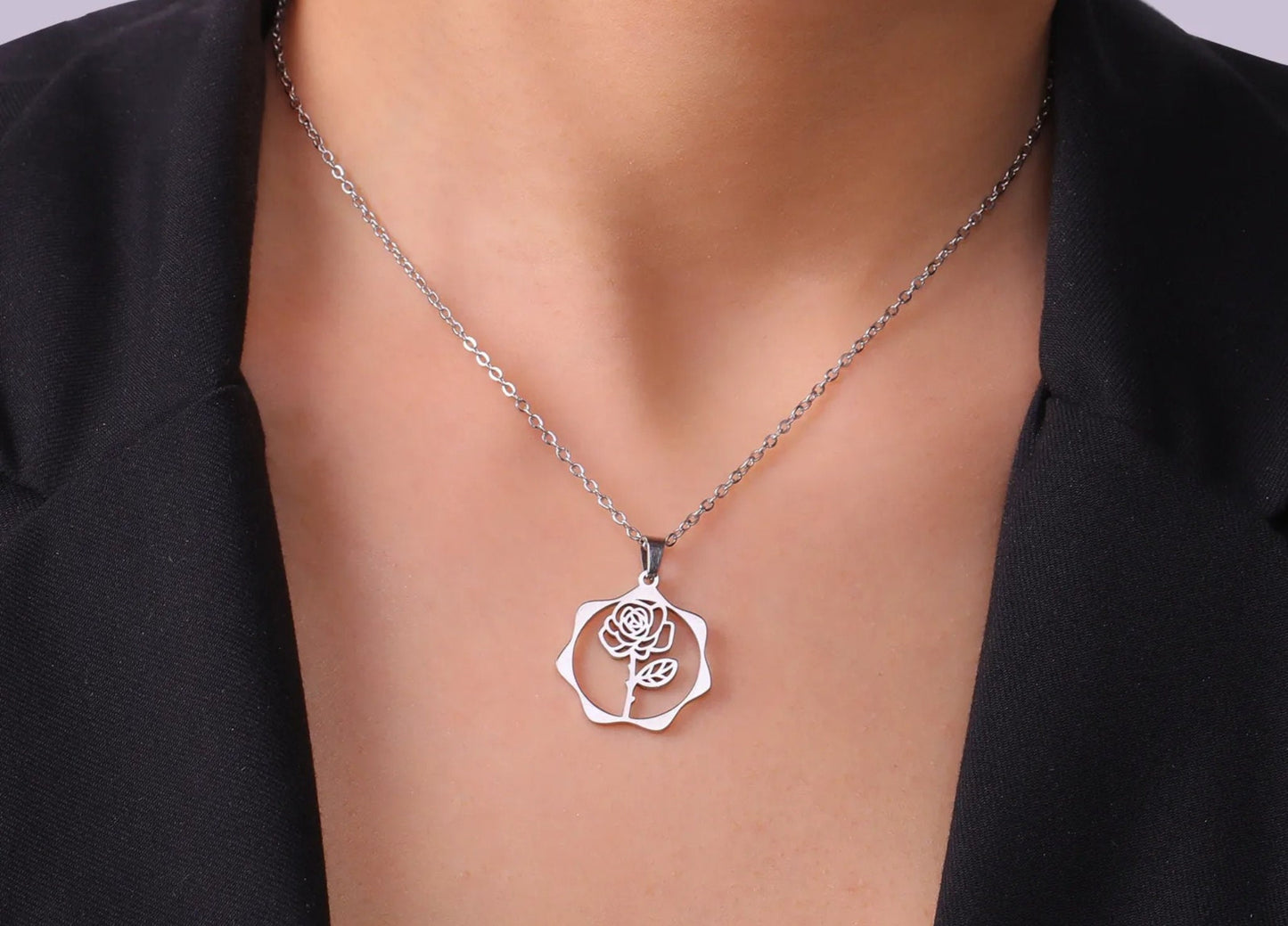 Custom Birth flower necklace, Birthday gift for mom girlfriend Grandma, Birth Flower Jewelry, Birth flower Family Gift, Mothers Day Gifts