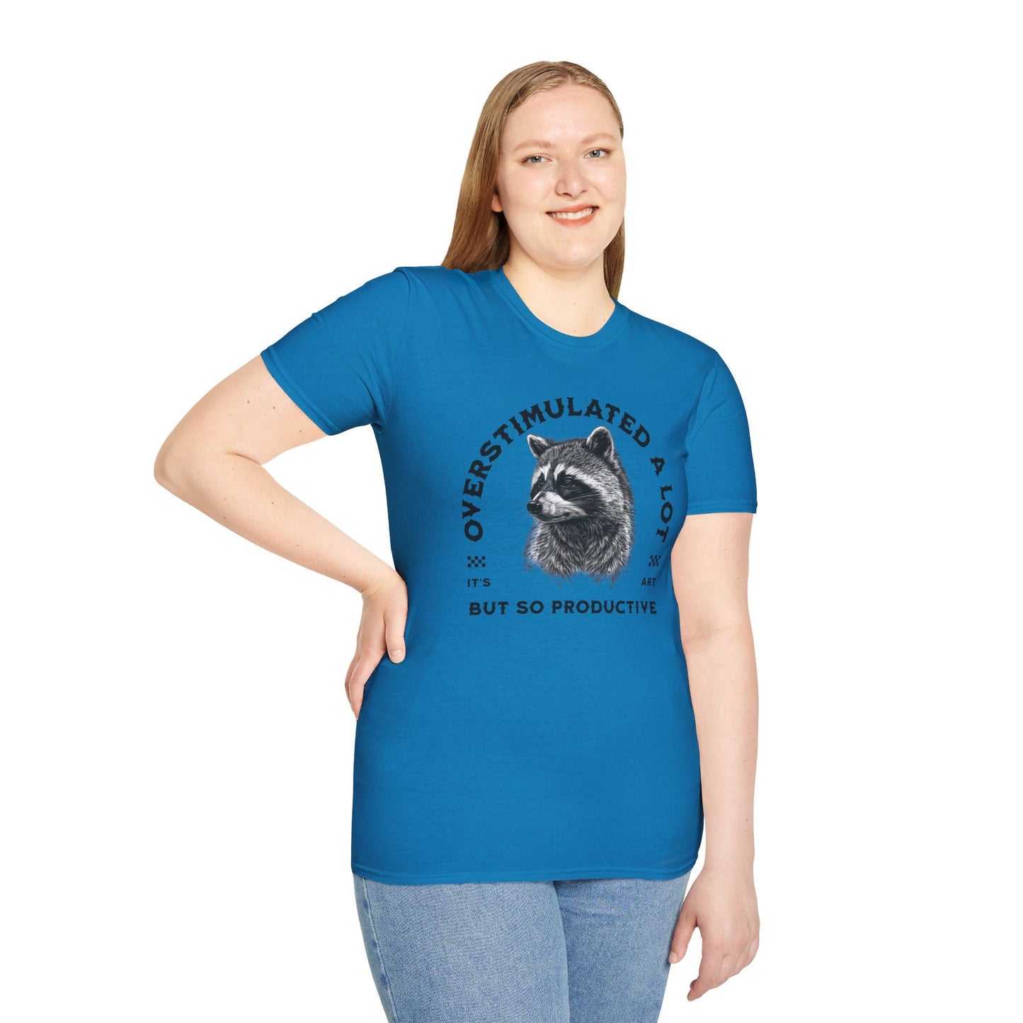 Funny Shirt, Unisex Mental health awareness shirt, Recovery gift for women, Funny Raccoon Shirt, Overstimulated A Lot , Sarcastic gift